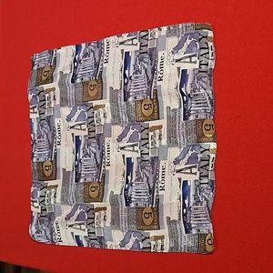 KENNETH COLE NEW YORK Rome Italy scenic silk mixed media scarf Travel Italia